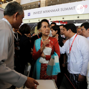 International Business News Suu Kyi to investors: Myanmar is open for business.